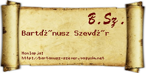 Bartánusz Szevér névjegykártya